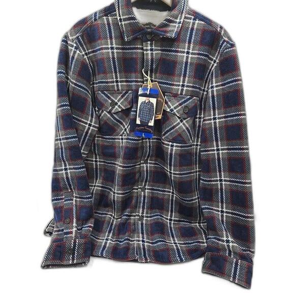 Freedom Foundry Men’s Super Plush Casual Outdoorsy Rugged Sherpa‎ L Flannel NEW - Picture 1 of 13